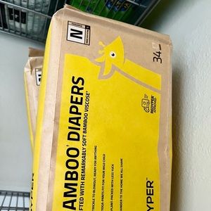 DYPER Bamboo Baby 102 Diapers Size N (Newborn) Less Than Size 1